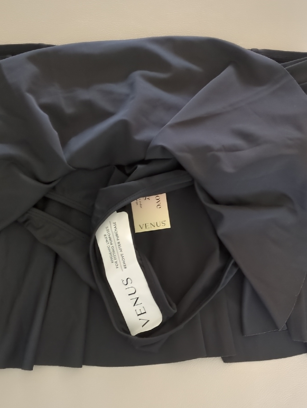 VENUS Black Pleated Rio Swim Skirt with Built-In Bottoms - Picture 3 of 4
